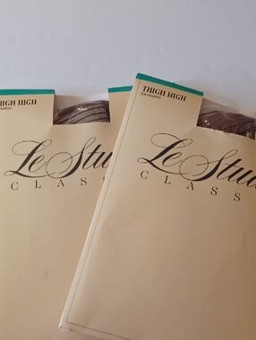 Thigh High Le Studio Classic Size B Suntone Sandlalfoot 2 Pair Stockings